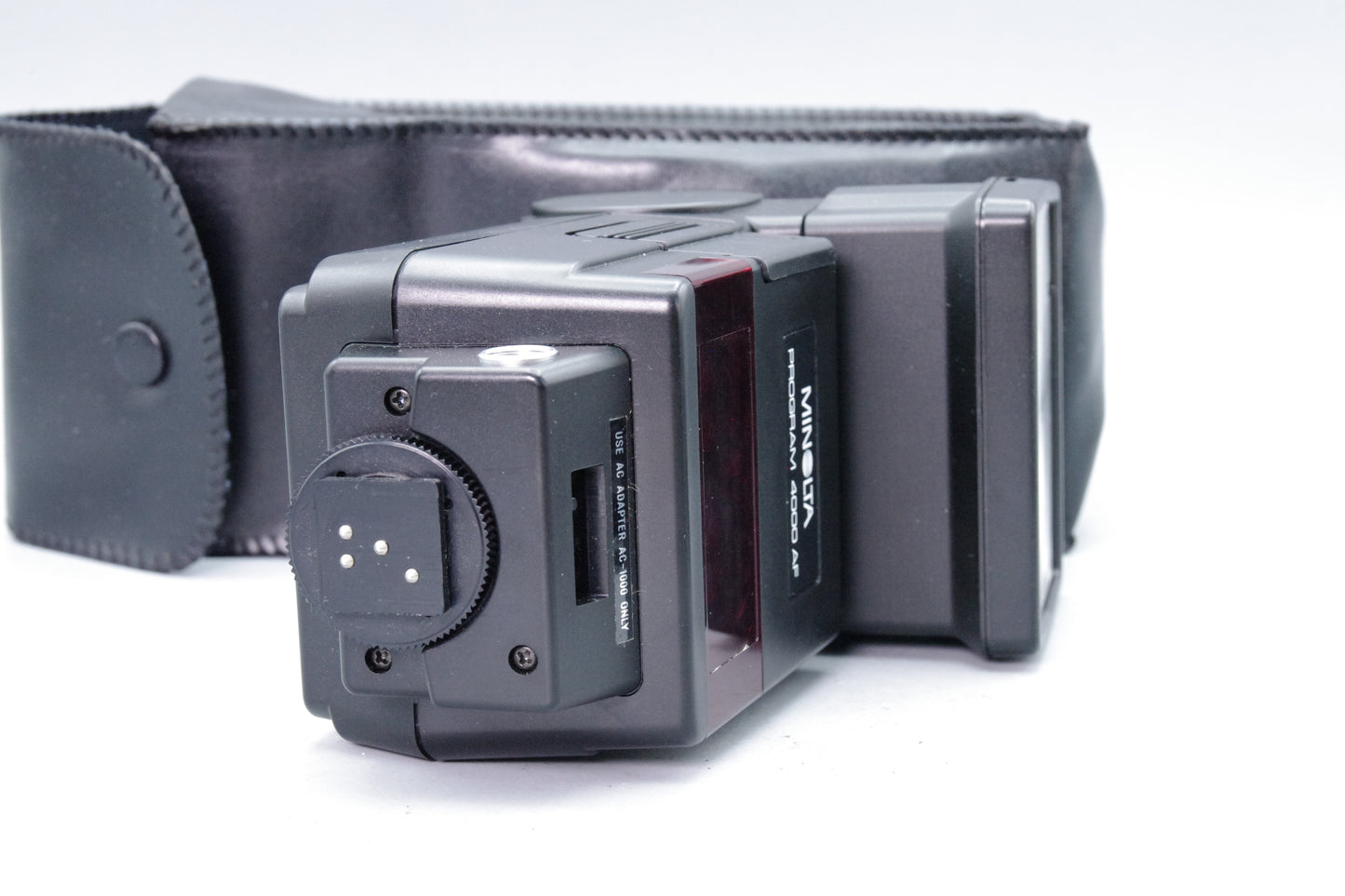 Minolta 4000AF Flash with Case – For Minolta A‑Mount AF Cameras – Tested – Excellent