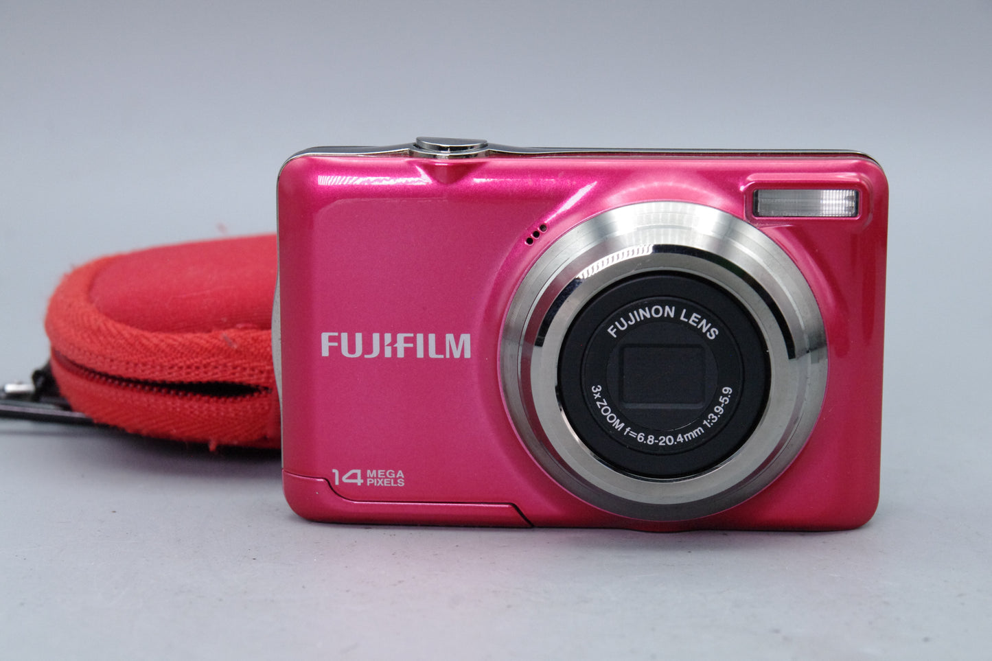Fujifilm JV310 14MP Digital Camera in Red with Case – Tested & Working