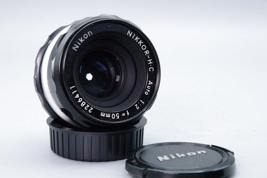Nikon Nikkor‑H.C 50mm f/2 Pre‑AI Lens – Nikon F Mount – Manual Focus – Excellent