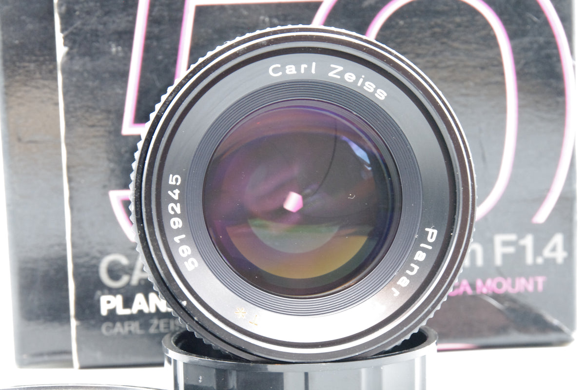 Carl Zeiss Planar 50mm f1.4 T* Lens Contax Yashica Mount Boxed Excellent