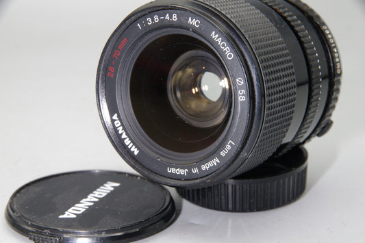 Miranda 28-70mm f/3.8-4.8 MC Macro Zoom Lens Olympus OM Mount Manual Focus