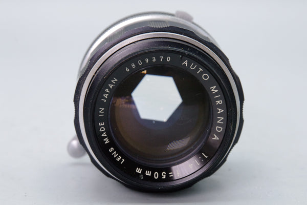 Auto Miranda 50mm f/1.4 Lens – Bayonet Mount – Excellent Condition – Fast Prime