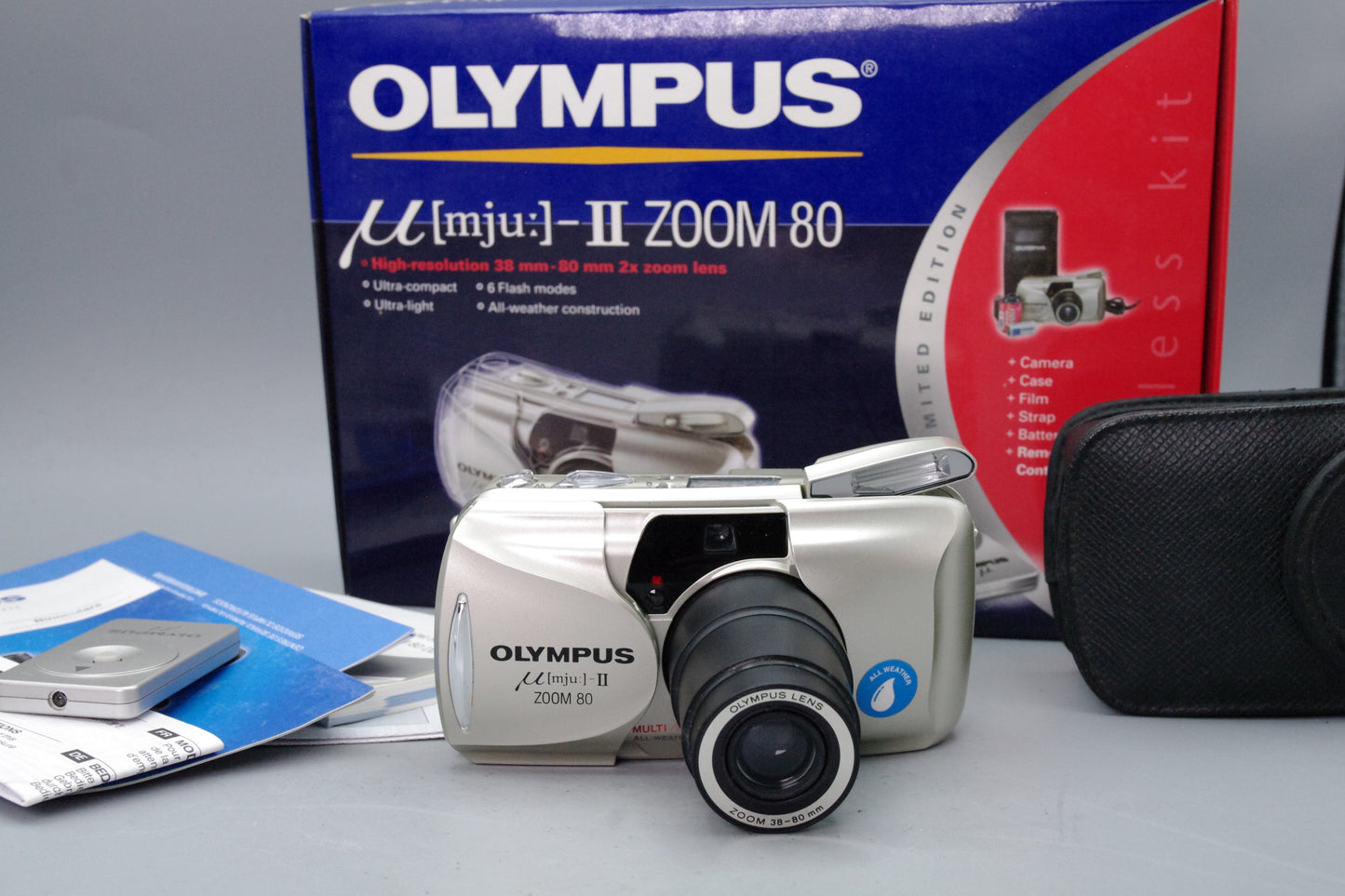 Olympus MJU Zoom II 80 Camera – Excellent - Boxed, tested With Case