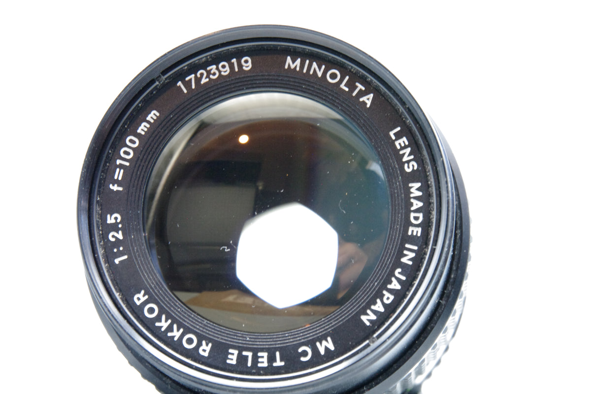 Minolta MC Tele Rokkor 100mm F/2.5 Portrait Len MD Mount Cleaned Excellent