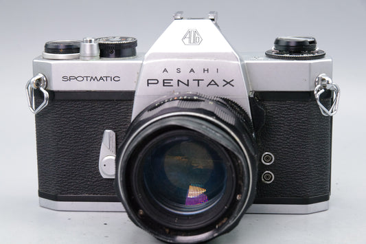 Asahi Pentax Spotmatic SP II + 50mm f/1.4 Lens – Working Shutter – Faults Declared