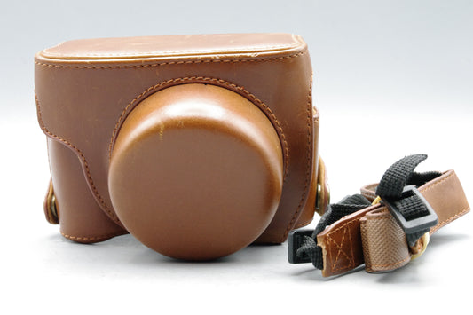 Panasonic Lumix LX100 Brown Leather Camera Case Strap DMW-CLX100 Excellent