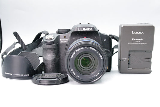 Panasonic Lumix DMC-L10 DSLR Olympus Zuiko 40-150mm Lens Kit Very Good