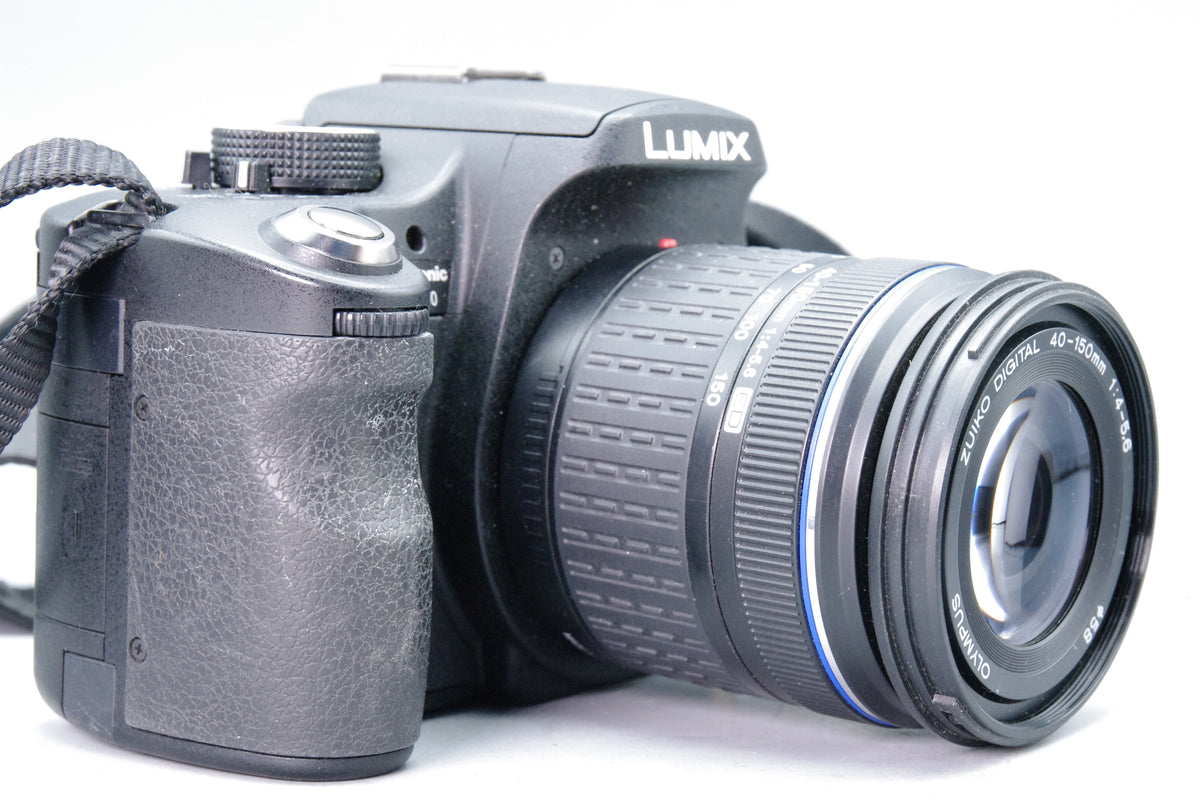 Panasonic Lumix DMC-L10 DSLR Olympus Zuiko 40-150mm Lens Kit Very Good