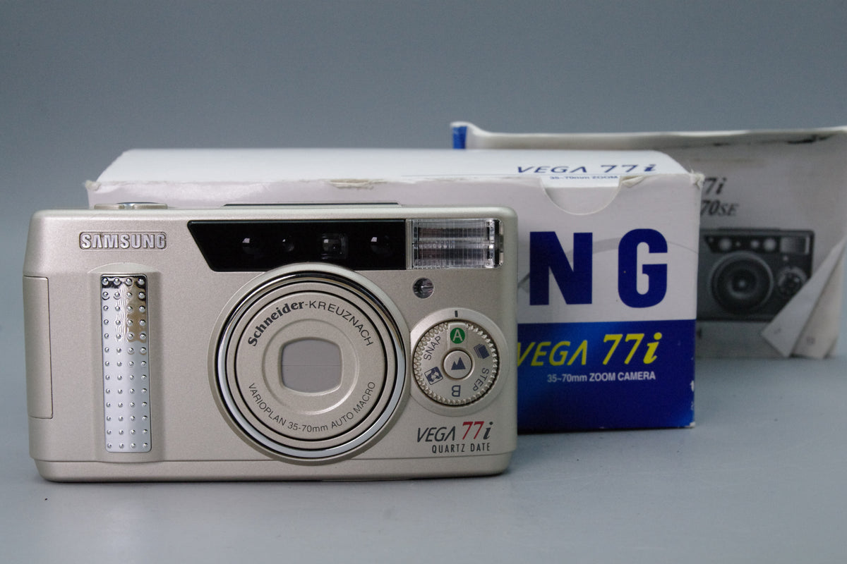 Samsung Vega 77i 35mm Compact Camera – Tested & Working – Boxed VGC