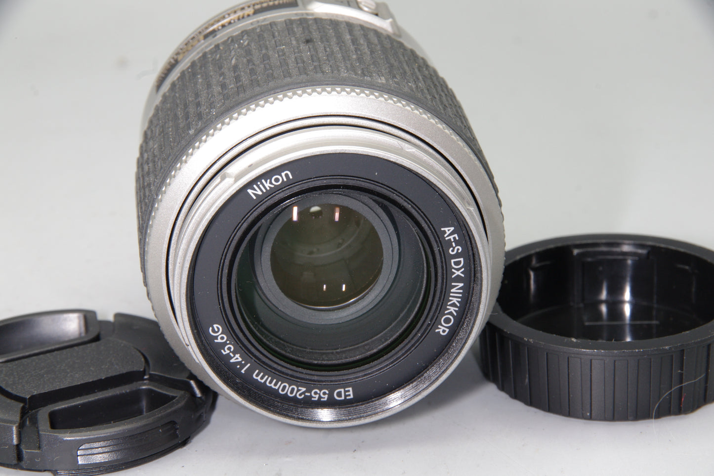 Nikon AF‑S DX 55–200mm f/4–5.6G ED Lens – Silver, Autofocus Telephoto Zoom