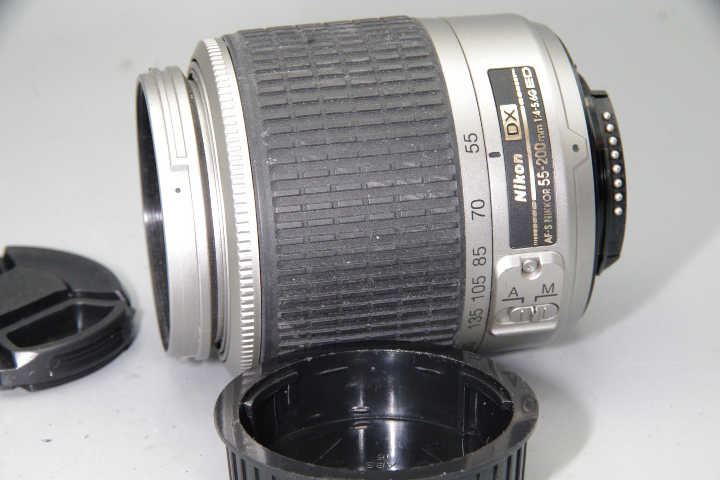 Nikon AF‑S DX 55–200mm f/4–5.6G ED Lens – Silver, Autofocus Telephoto Zoom