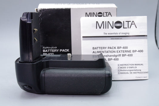 Minolta BP‑400 Battery Grip – Boxed – Excellent Condition – Tested & Working