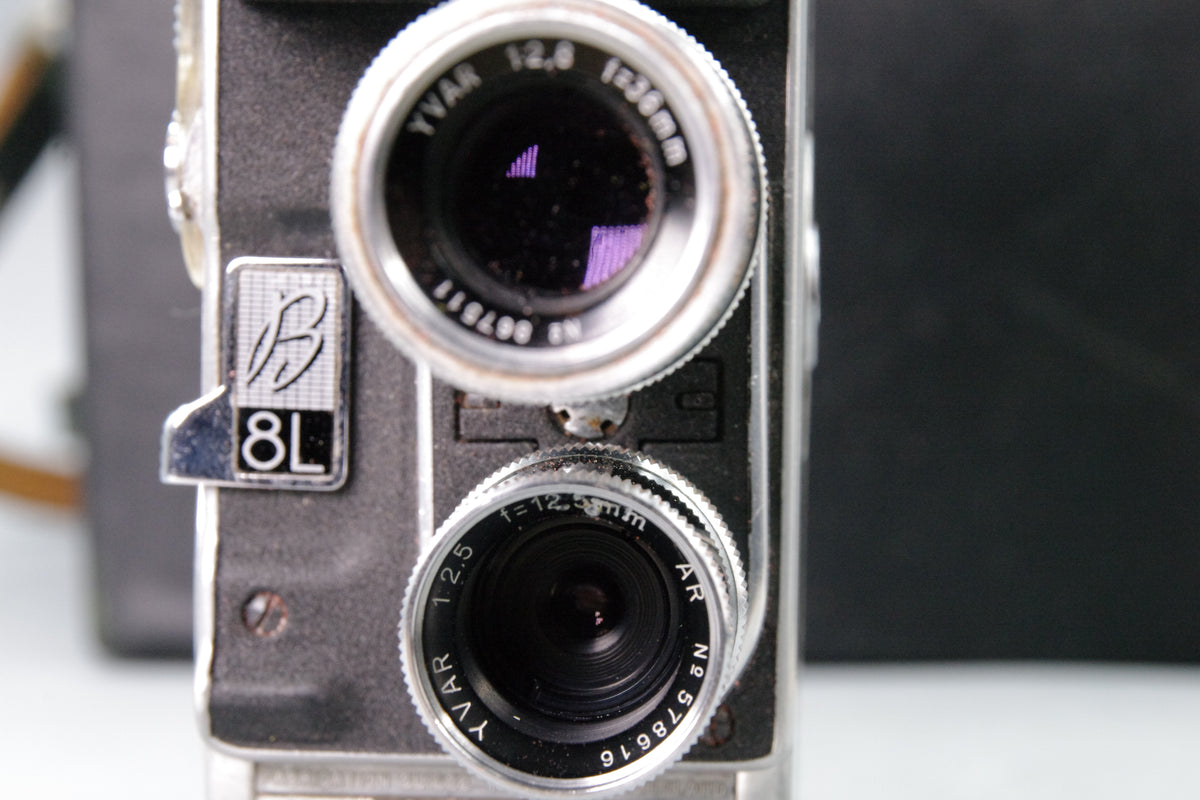 Bolex Paillard B8L 8mm Cine Camera Kern Yvar Lenses Case - Meter Fault