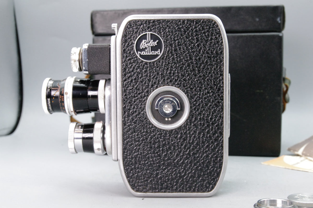 Bolex Paillard B8L 8mm Cine Camera Kern Yvar Lenses Case - Meter Fault