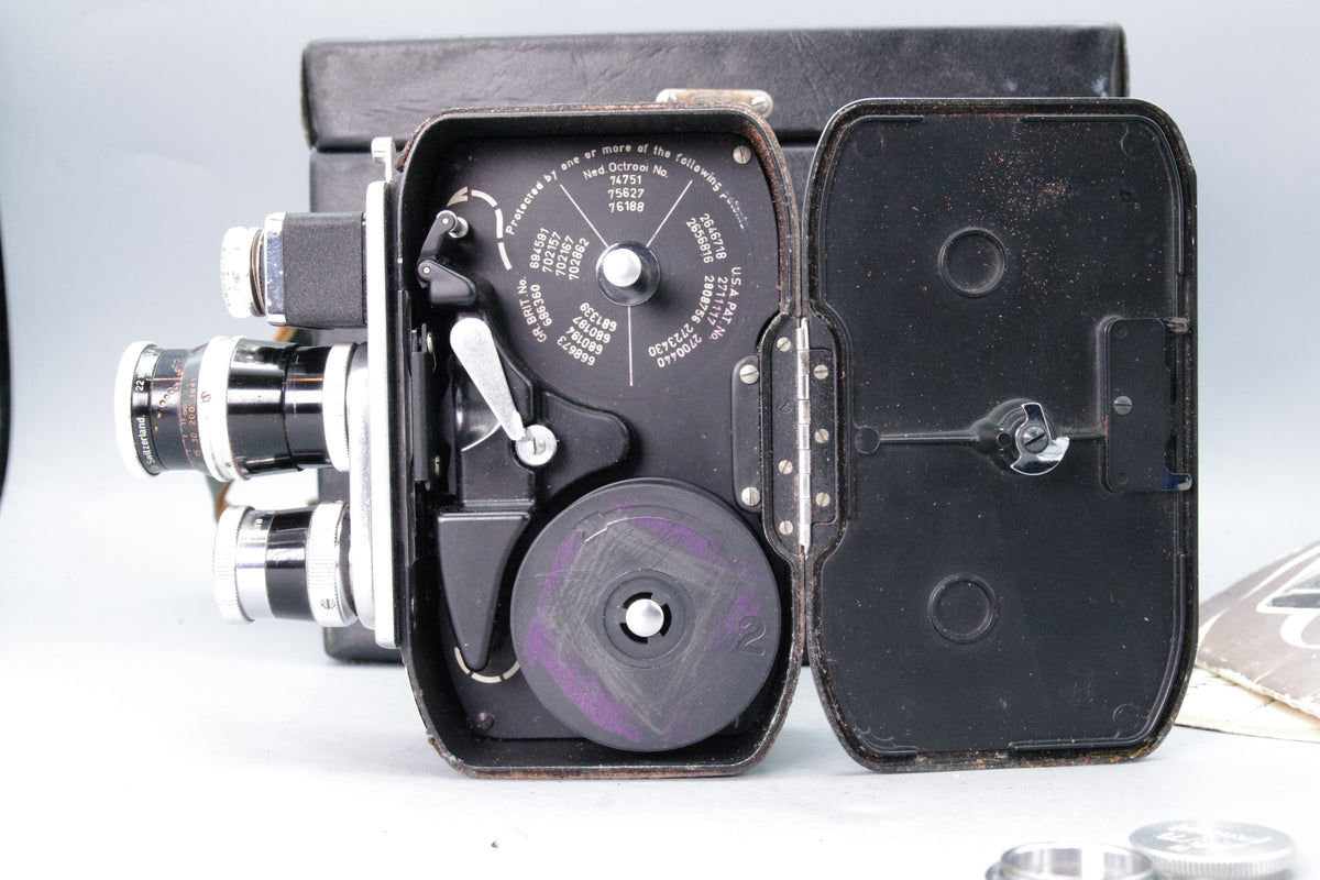 Bolex Paillard B8L 8mm Cine Camera Kern Yvar Lenses Case - Meter Fault