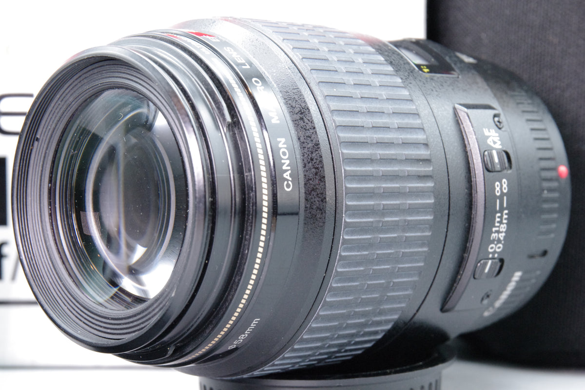 Canon EF 100mm f2.8 Macro USM Lens Box Hood Tamrac Pouch Excellent