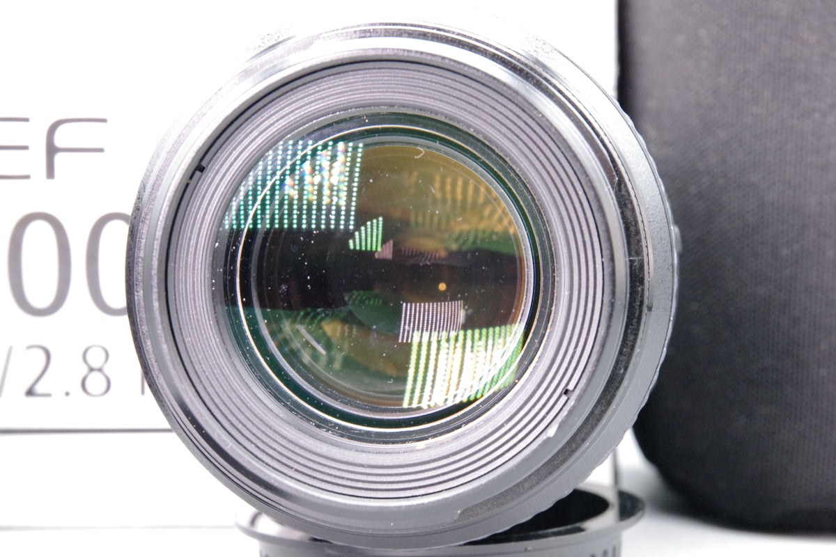 Canon EF 100mm f2.8 Macro USM Lens Box Hood Tamrac Pouch Excellent