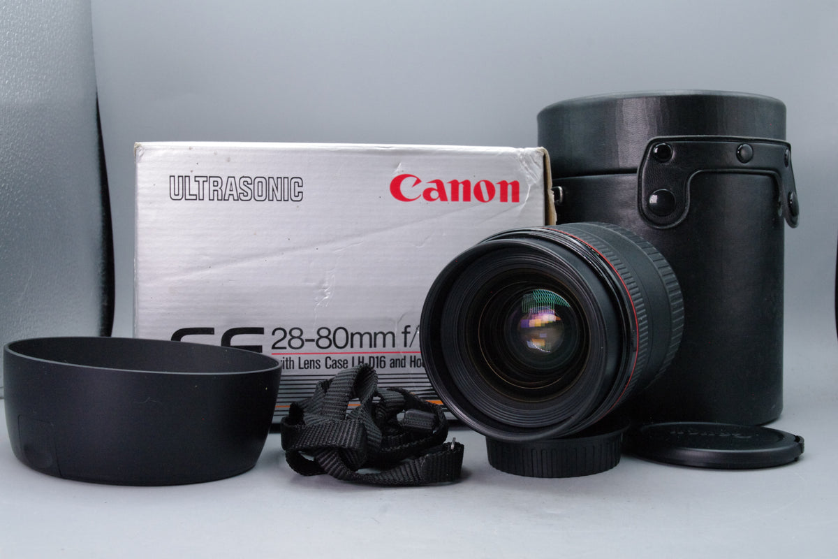 Canon EF 28-80mm f2.8-4 L USM Lens Box Case Hood Caps Excellent