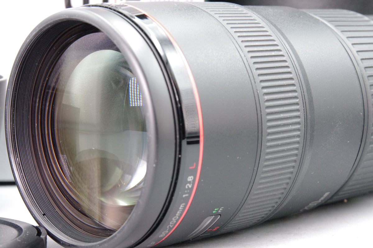 Canon EF 80-200mm f2.8 L Telephoto Zoom Lens Box Case Hood Collar Very Good