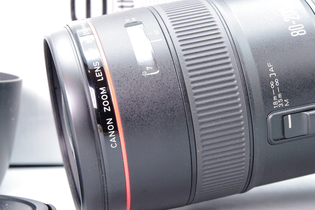 Canon EF 80-200mm f2.8 L Telephoto Zoom Lens Box Case Hood Collar Very Good