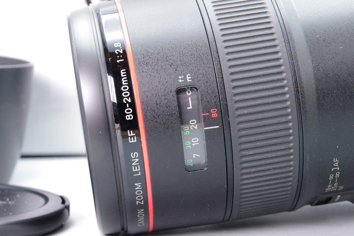 Canon EF 80-200mm f2.8 L Telephoto Zoom Lens Box Case Hood Collar Very Good