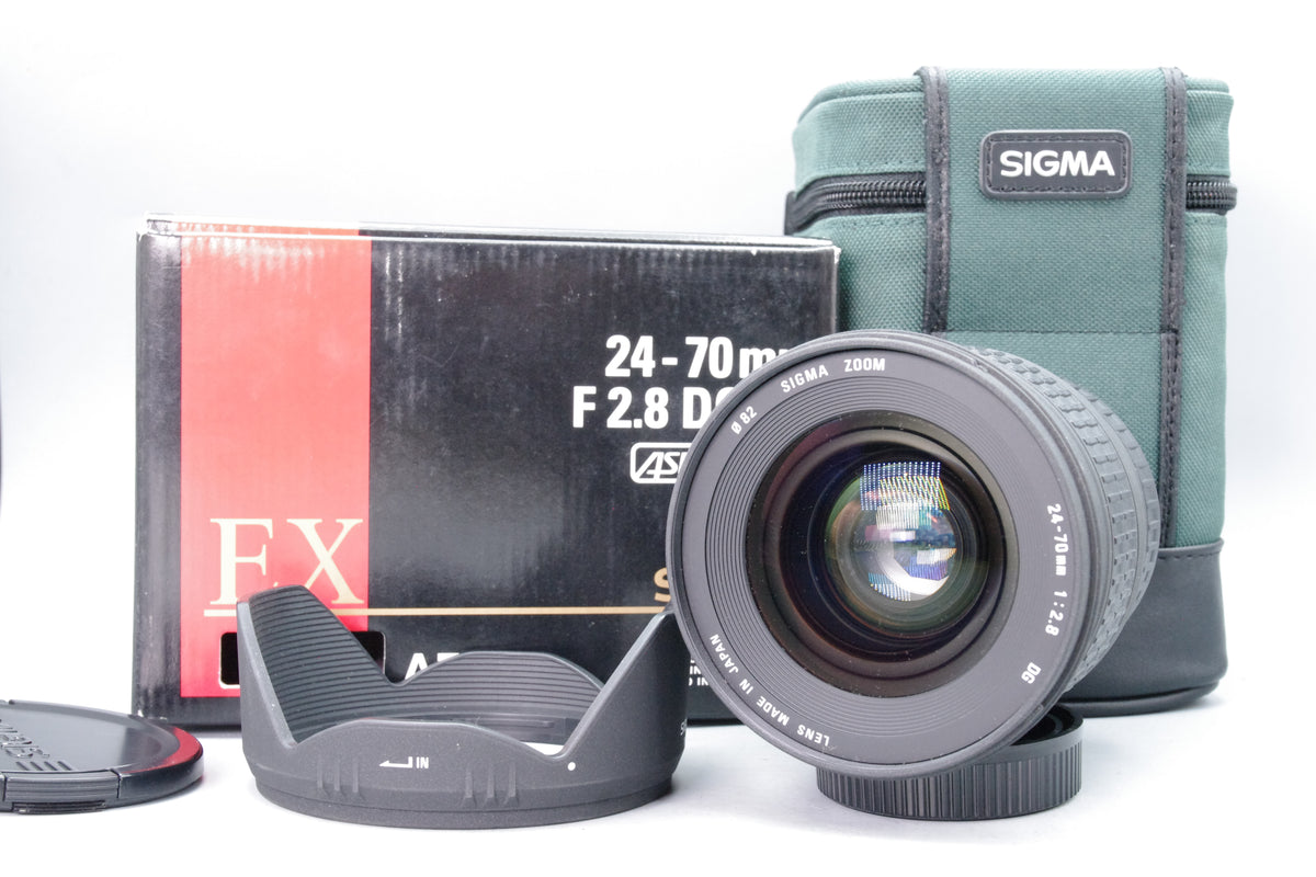 Sigma 24-70mm f2.8 EX DG Aspherical Lens Nikon AF Box Case Hood Excellent