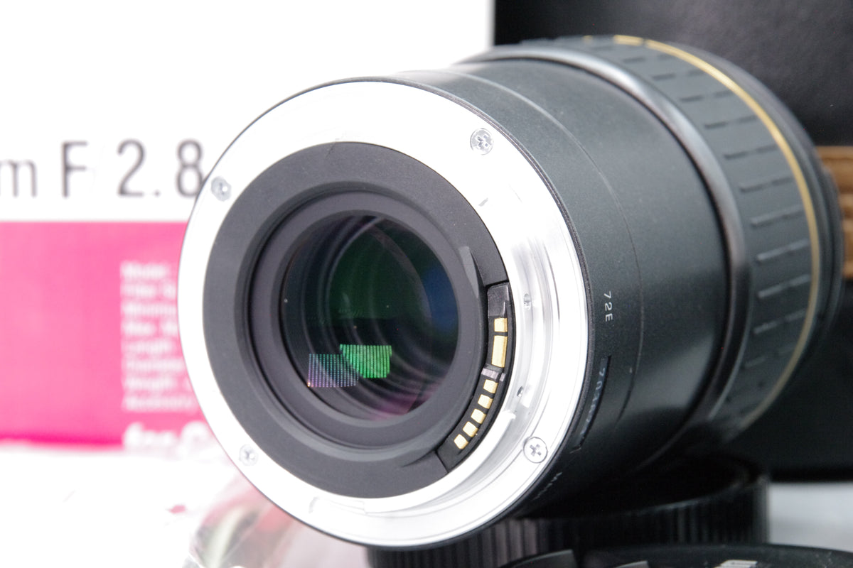 Tamron SP AF 90mm f2.8 Macro 1:1 Canon EF Lens Box Hood Pouch Excellent