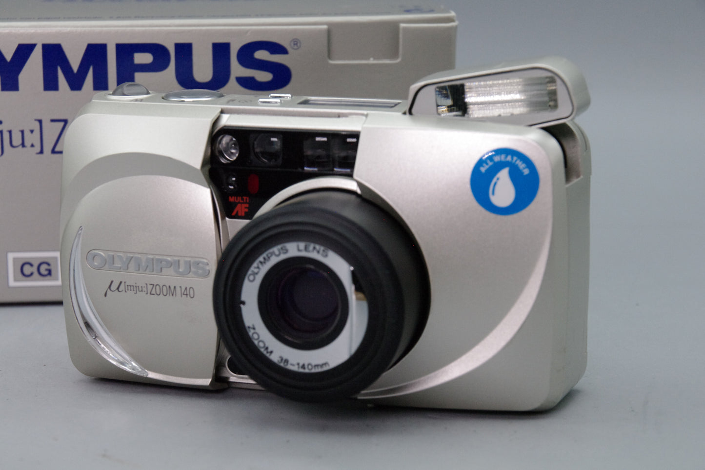 Olympus MJU Zoom 140 Champagne 35mm Film Camera – Tested – Boxed