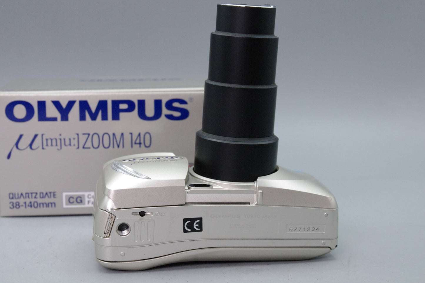 Olympus MJU Zoom 140 Champagne 35mm Film Camera – Tested – Boxed