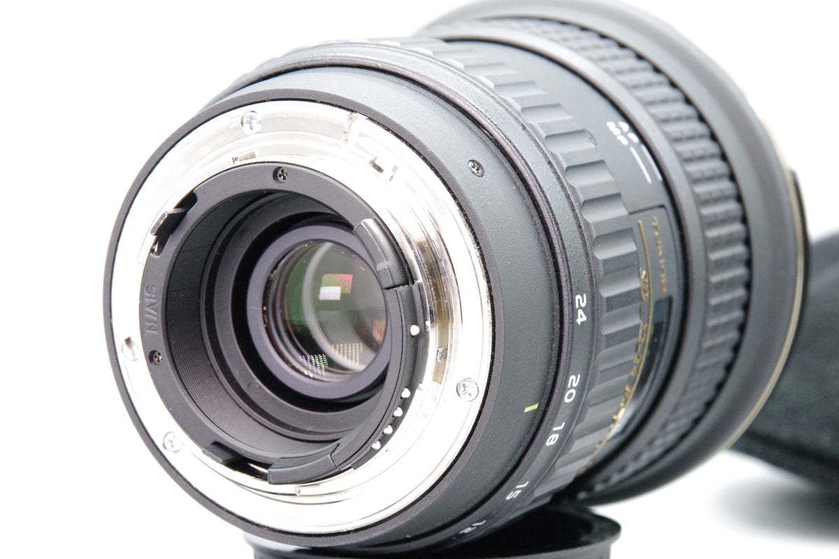 Tokina AT-X PRO SD 12-24mm f4 IF DX Nikon Mount Lens Pouch Caps Excellent