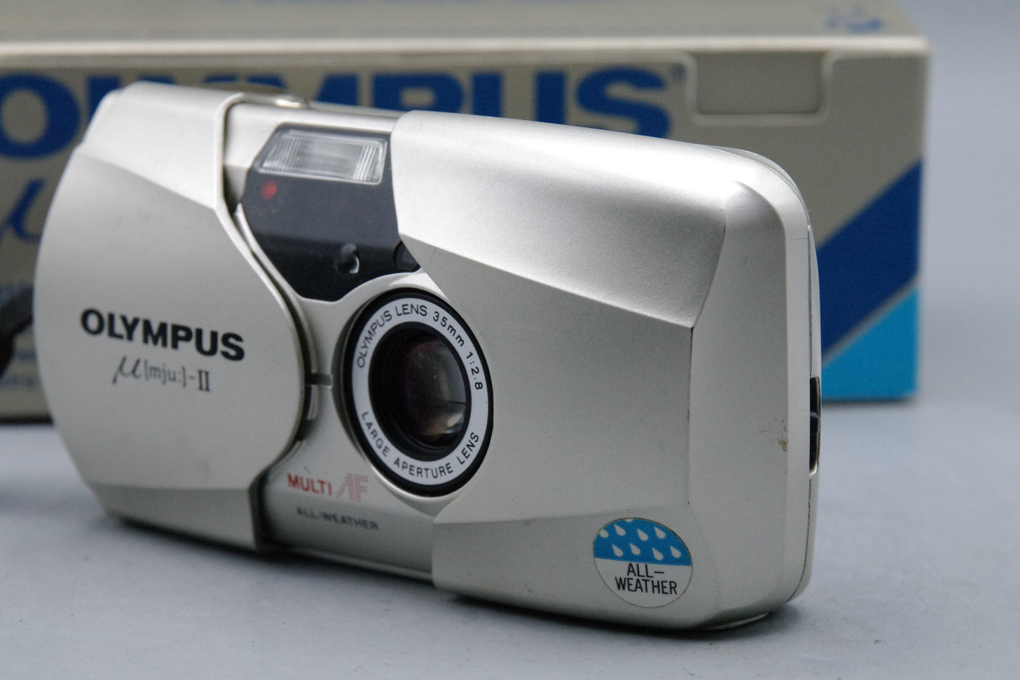 Olympus MJU II 35mm Film Camera Boxed with Paperwork Classic Point & Shoot