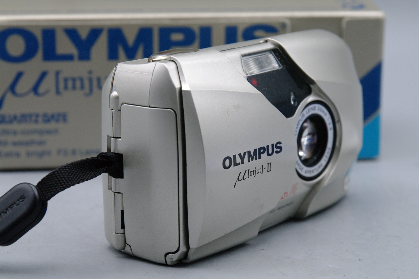 Olympus MJU II 35mm Film Camera Boxed with Paperwork Classic Point & Shoot