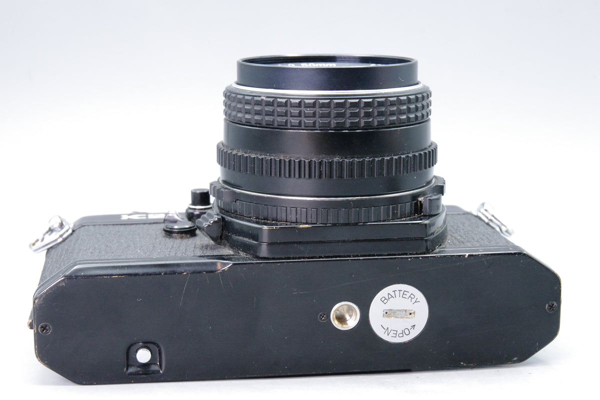 Asahi Pentax K2 Black 35mm SLR with SMC Pentax-M 50mm f2 Lens Eyecup Very Good