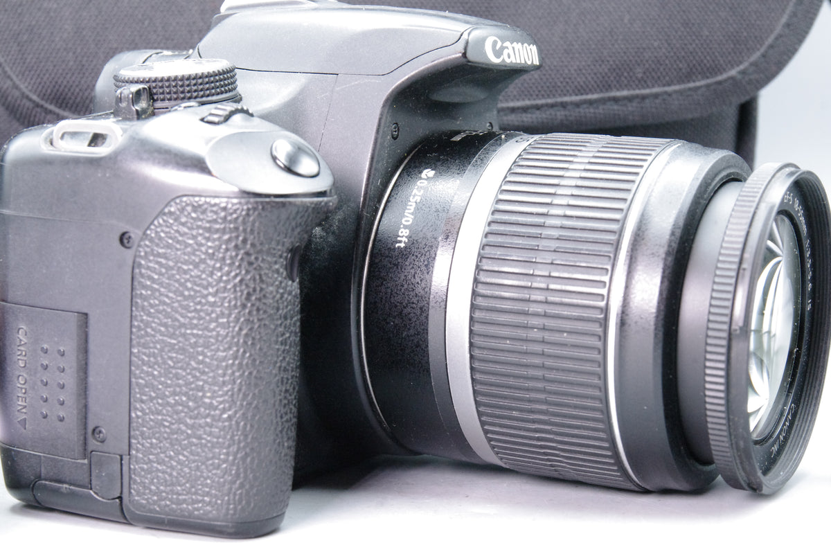 Canon EOS 500D 15.1MP Digital SLR with EF-S 18-55mm IS Lens Bag Manual Set Good