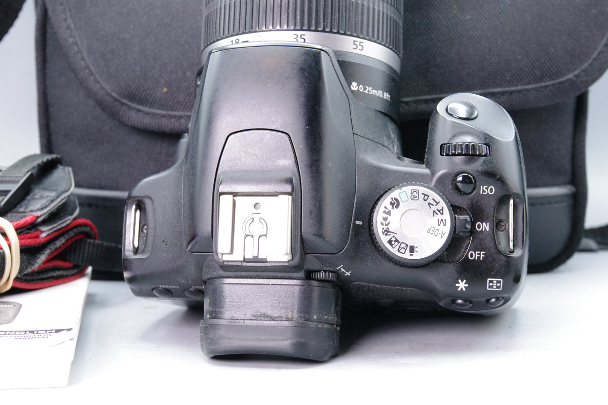 Canon EOS 500D 15.1MP Digital SLR with EF-S 18-55mm IS Lens Bag Manual Set Good