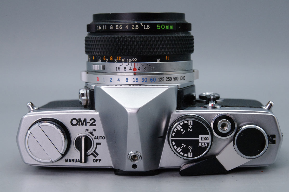 Olympus OM-2 35mm SLR + Zuiko 50mm f/1.8 Lens  - VGC -New Batteries