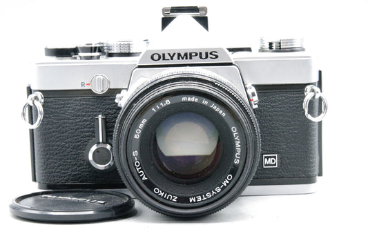 Olympus OM‑1N 35mm SLR Film Camera + Zuiko 50mm f/1.8 Lens – Very Good