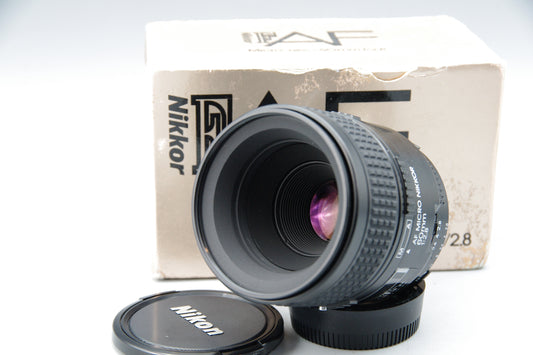 Nikon AF Micro Nikkor 60mm f/2.8 Lens Boxed – Tested, Very Good