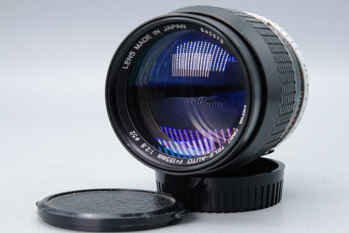 Hoya HMC Tele-Auto 135mm f2.8 Portrait Lens Olympus OM Mount Caps Excellent