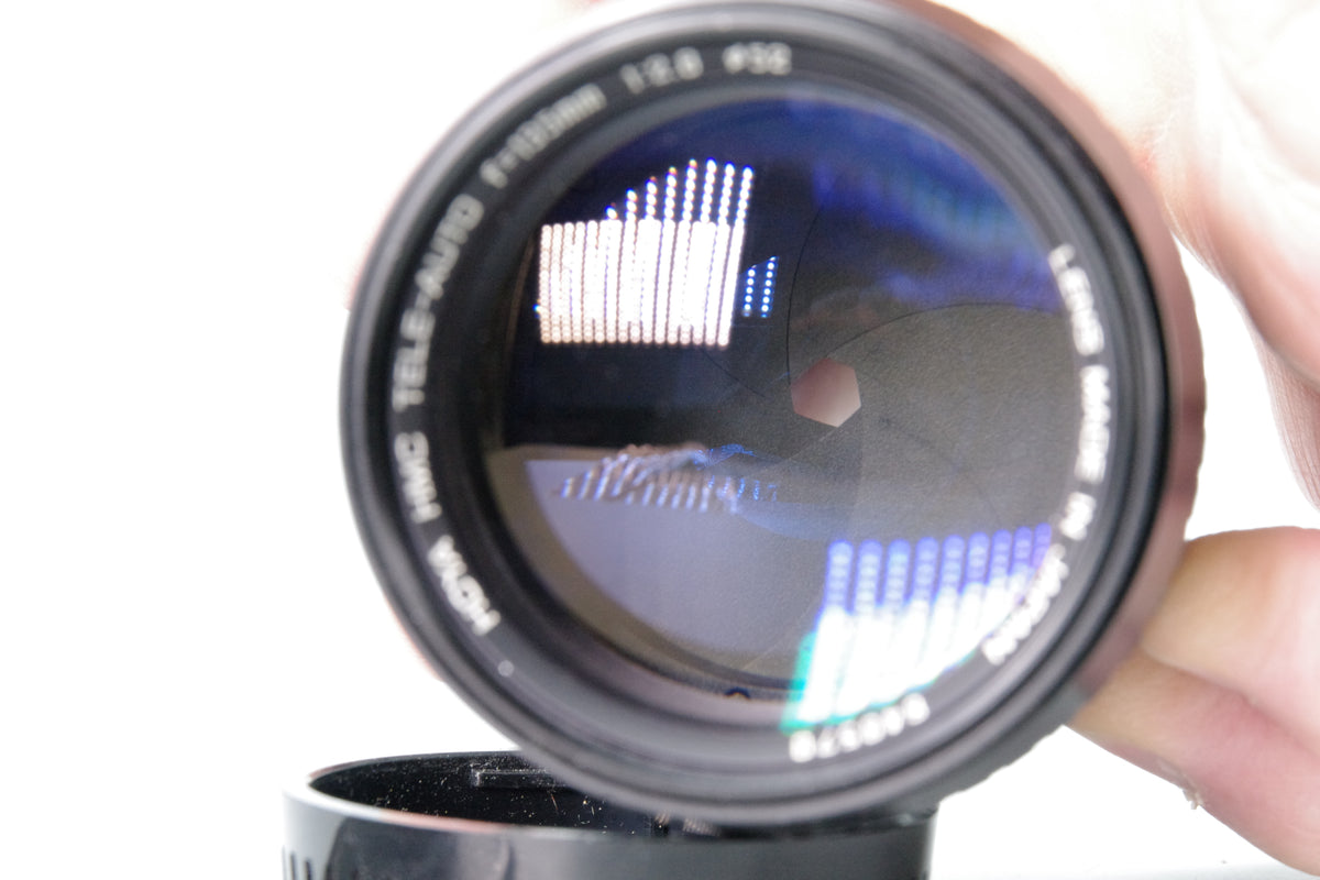 Hoya HMC Tele-Auto 135mm f2.8 Portrait Lens Olympus OM Mount Caps Excellent