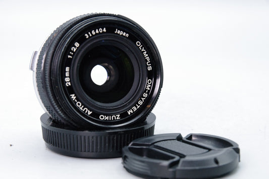 Olympus Zuiko Auto-W 28mm f/2.8 Wide Angle Lens – OM Mount – EXC Tested