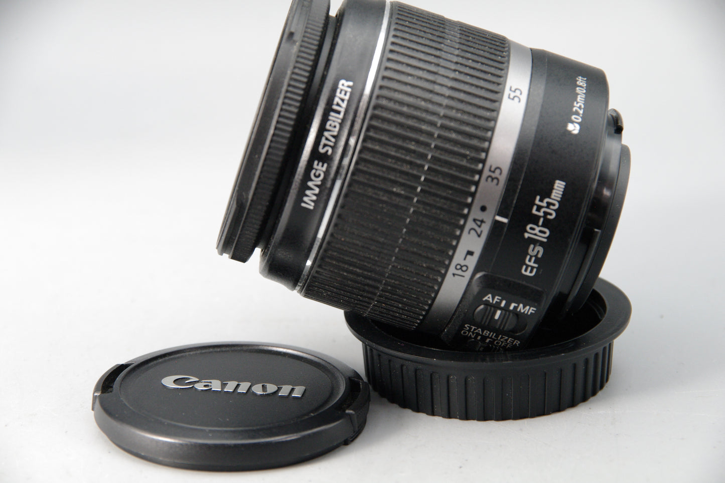 Canon EF‑S 18-55mm IS Lens f/3.5-5.6 – Excellent, Tested, With Caps