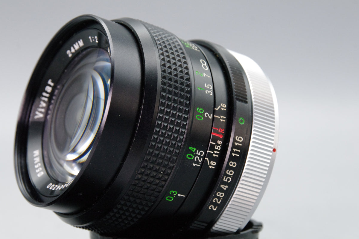 Vivitar 24mm f2 MC Wide Angle Lens Canon FD Mount Caps Excellent