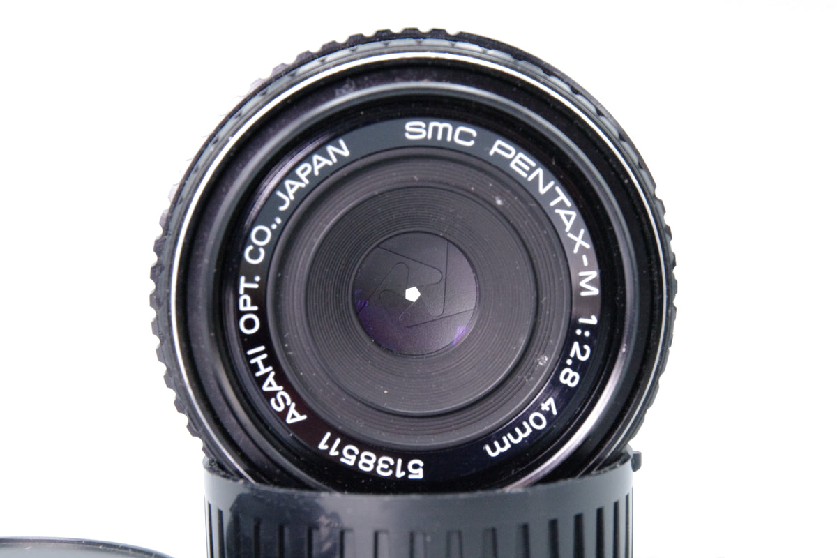 SMC Pentax-M 40mm f2.8 Pancake Lens Pentax K Mount Cap Excellent