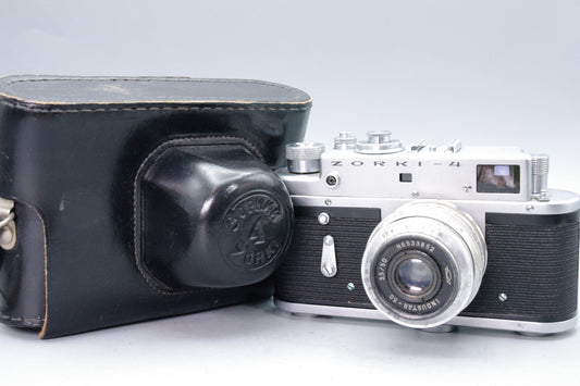 KMZ Zorki‑4 Rangefinder + Industar‑50 50mm f/3.5 Lens – Case – VGC