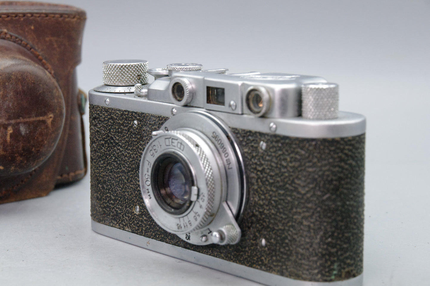 FED‑1g 35mm Rangefinder with FED 50mm f/3.5 Lens and Case – Very Good