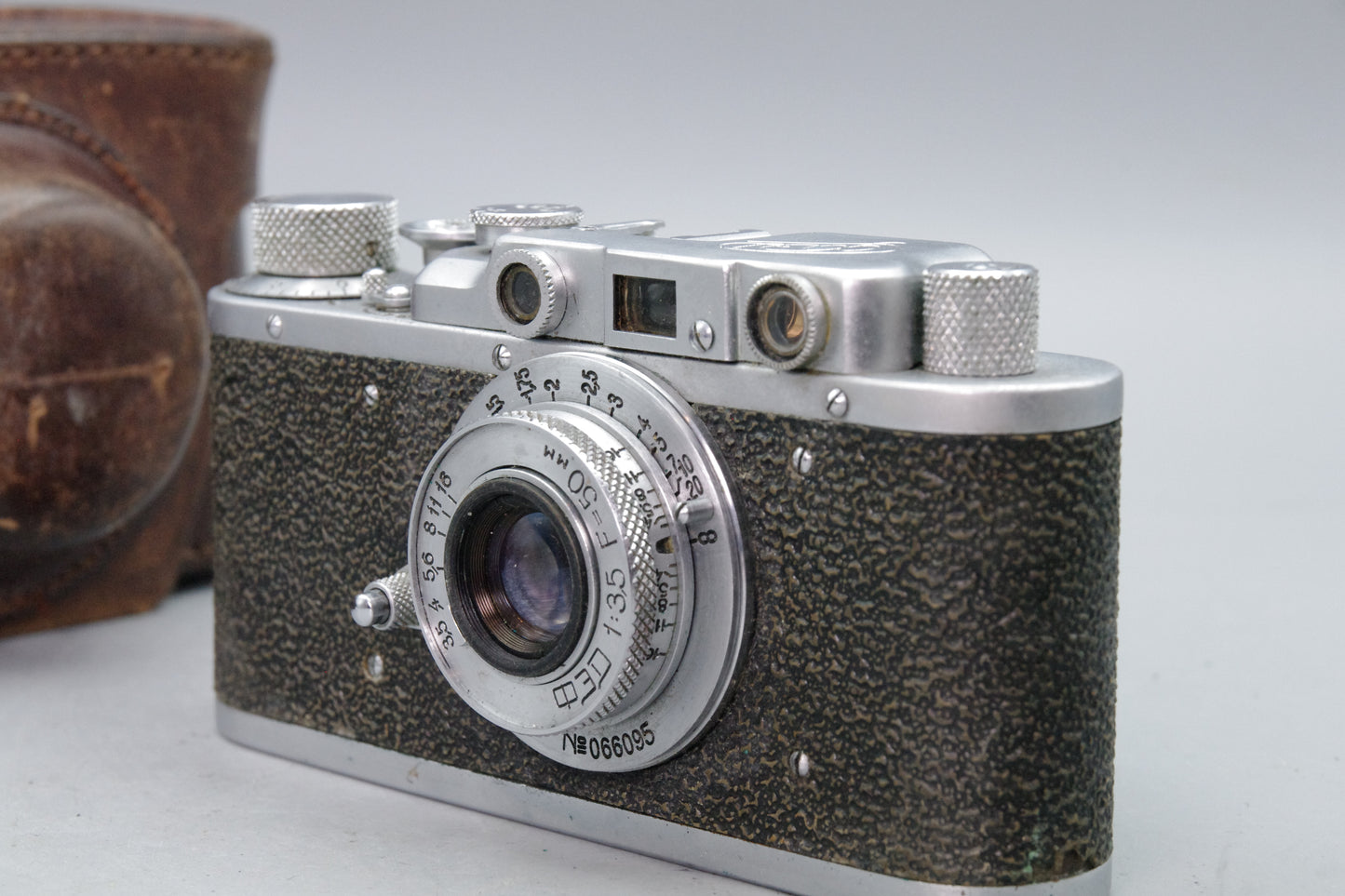FED‑1g 35mm Rangefinder with FED 50mm f/3.5 Lens and Case – Very Good