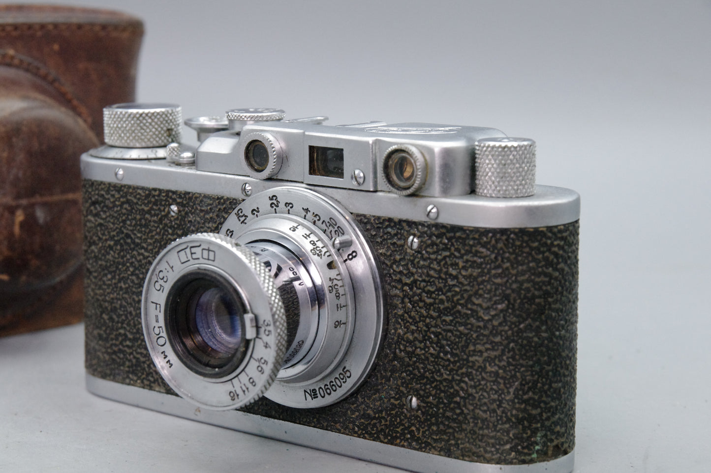 FED‑1g 35mm Rangefinder with FED 50mm f/3.5 Lens and Case – Very Good