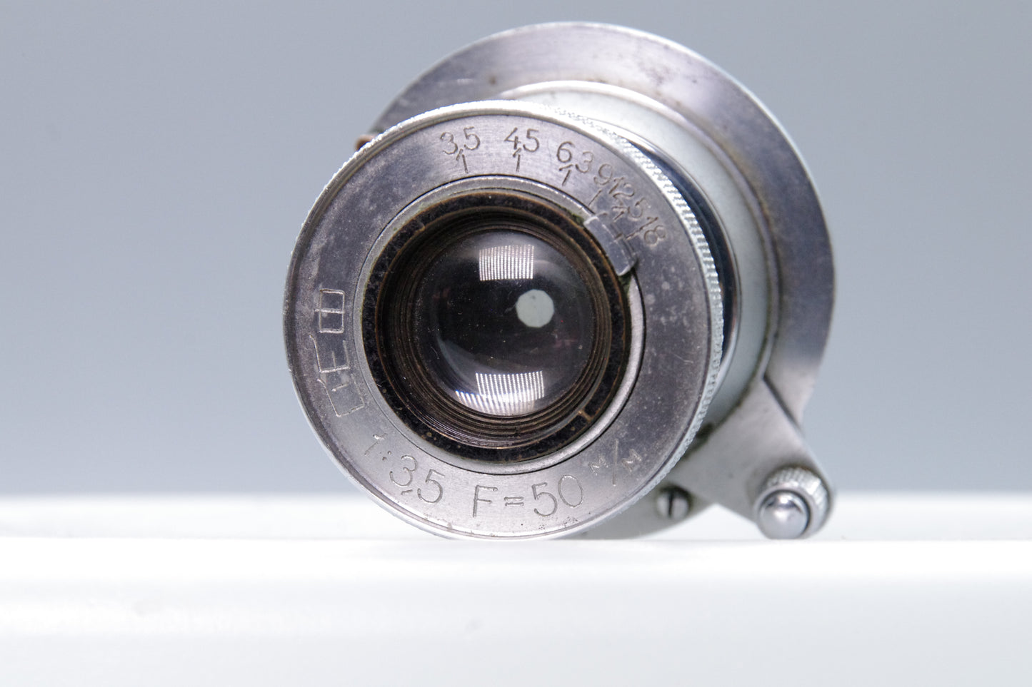 KMZ FED 50mm f/3.5 Collapsible Lens – M39 LTM – Soviet – Tested – Haze