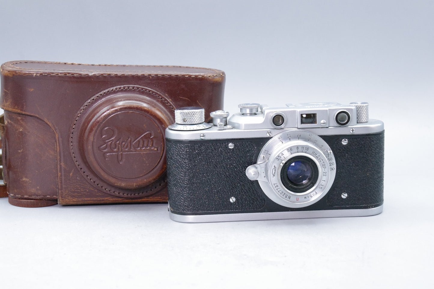 Zorki‑1 Rangefinder Camera + Industar‑22 50mm f/3.5 Collapsible Lens – Case – VGC